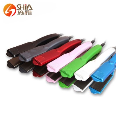 fast titanium New mini hair straightener portable flat iron machine custom logo 2 in 1