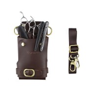 Masterlee Brand Pro Salon Leather Hair Scissor Bag Toolkit Case Pouch storage Comb Clip Hair Styling Tool Hairdressing