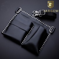 Hair scissors bag real leather hair scissors cases waist belt barber scissors bag