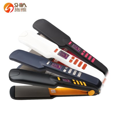 2 in 1 portable hair straightener electric 2020 titanium flat iron professional curler